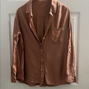 Brown Button-Up Shirt